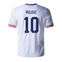 Koszulka piłkarska Stany Zjednoczone Christian Pulisic #10 Strój Domowy Copa America 2024 tanio Krótki Rękaw